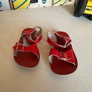 Stylish Red Kids Sandals with Buckle Straps